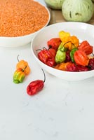 Chilli peppers in a bowl