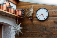 Accessories and taxidermy in kitchen