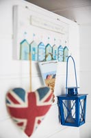 Colourful decorations in beach hut