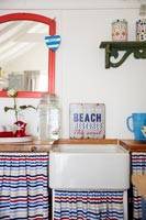Retro kitchen in beach hut