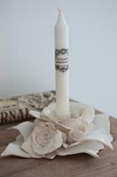 Candle in decorative holder