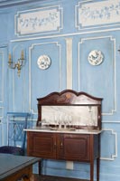Detail of sideboard in classic dining room
