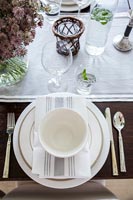 Detail of place setting at dining table