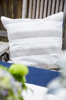 Cushions on outside garden chair