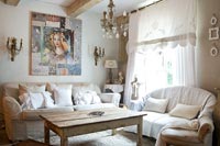 Classic white living room