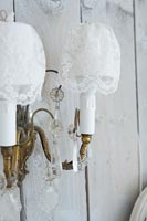 Detail of vintage wall lamps