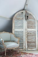 Classic vintage wooden shutters