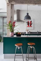 Modern colourful kitchen