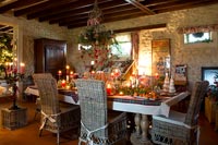 Classic dining room at Christmas