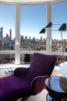 Modern purple armchair