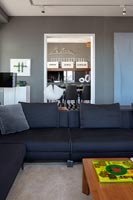 Modern grey corner sofa