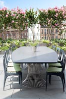 Modern outdoor dining table
