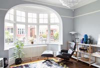 Classic bay window and retro chair