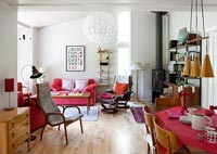 Classic open plan living room