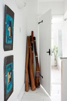 Wooden didgeridoo collection