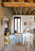 Dining area in rustic country house