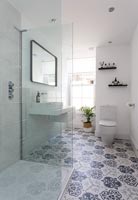 Modern tiled shower room