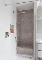 Detail of tiled shower