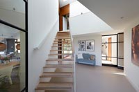 Contemporary hallway with staircase