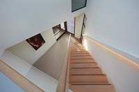 Contemporary wooden staircase