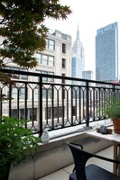 Balcony with views of New York City 