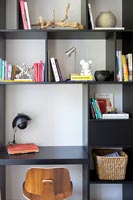 Modern black bookcase
