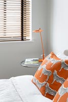 Modern orange zebra cushions