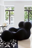 Modern black armchair