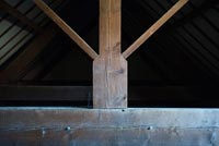 Old oak roof joist beam