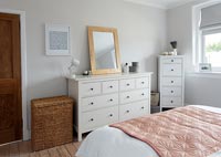 Chests of drawers in modern bedroom 