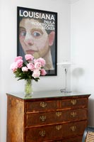 Modern artwork above chest of drawers 