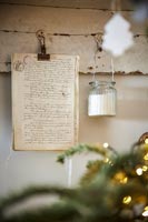 Pages of old book displayed as Christmas decoration