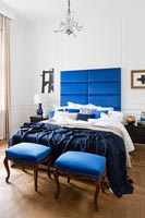 Classic bedroom with large headboard