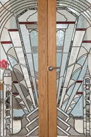 Decorative Art Deco glass doors 