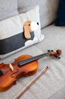 Violin on sofa 