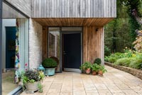 Exterior of door - timber clad modern house