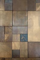 Copper splashback tiles 