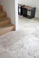 Concrete flooring in modern hallway