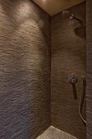 Brown shower cubicle 