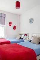 Twin beds in childrens room 