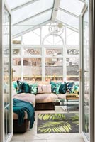 Modern conservatory with sofa