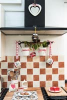 Modern country kitchen at Christmas 