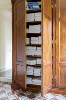 Wooden linen cupboard 