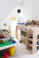 Bunk beds in modern childrens room
