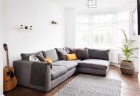 Corner sofa in modern living room 