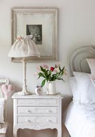 Bedside cabinet and lamp