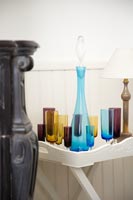 Collection of colourful glassware 