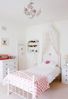 Princess bed in childrens bedroom 