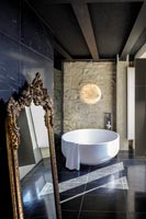 Luxury bathroom with moon light 