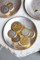 Close up coins